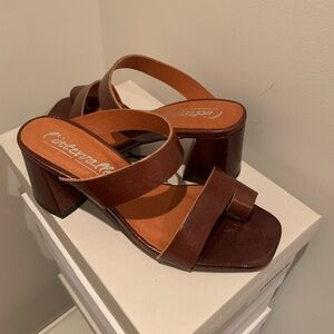 L'INTERVALLE Brown Block Heel Sandals